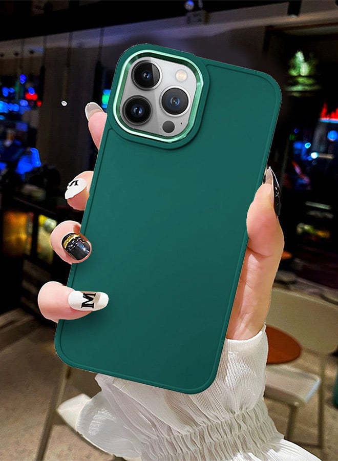 JOWAY جراب سيليكون ناعم فائق النحافة مقاوم للصدمات لهاتف iPhone 12 Pro Max مقاس 6.5 بوصة، أخضر - Image 3