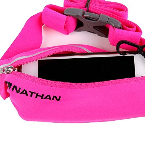 Nathan Mirage Compact Running Belt Pack. Reflective, Adjustable, Bounce-Free. Fits Phones, Keys, Cash. - Image 3