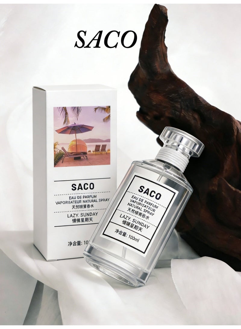 SACO lazy weekend woody floral fragrance women eau de parfum/100ML/3.4FL.OZ - Image 1