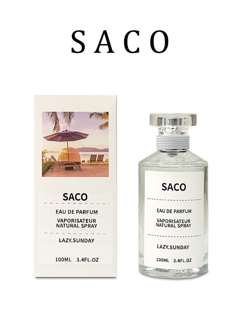 SACO lazy weekend woody floral fragrance women eau de parfum/100ML/3.4FL.OZ - Image 3