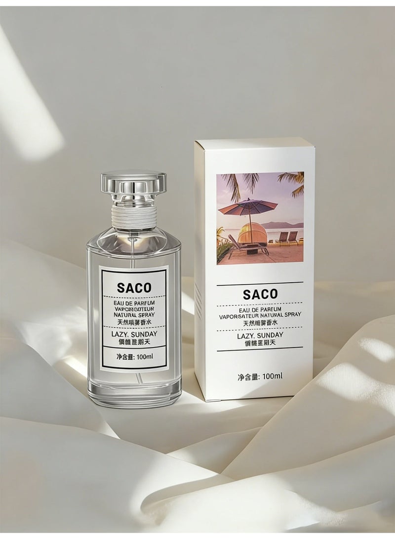 SACO lazy weekend woody floral fragrance women eau de parfum/100ML/3.4FL.OZ - Image 4