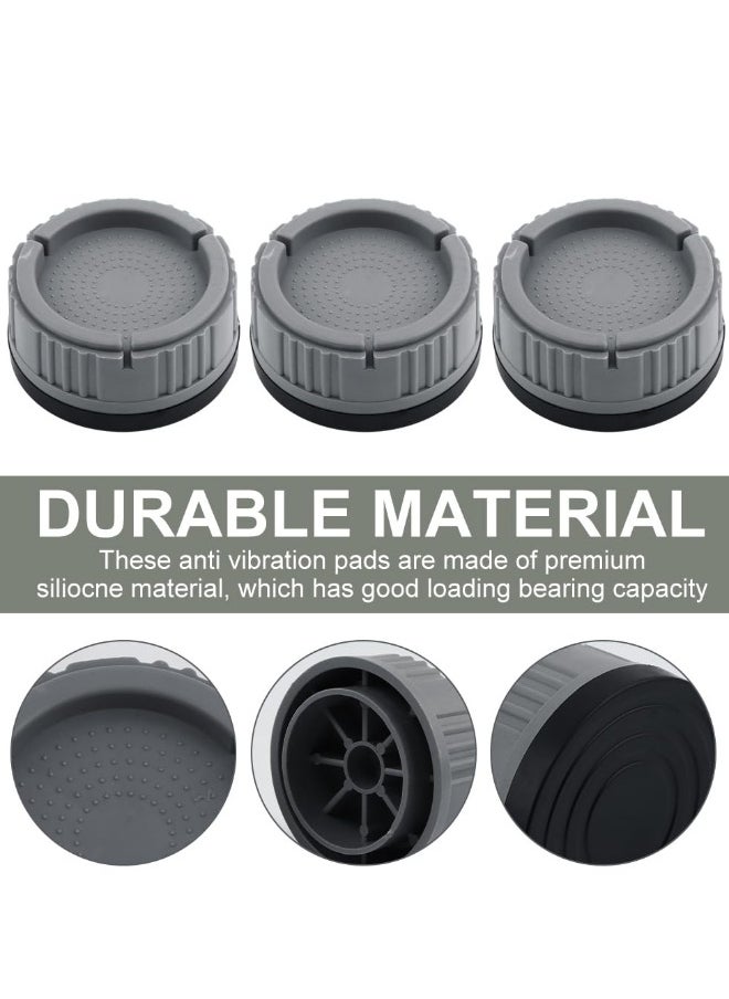 Generic Anti Vibration Pads 4Pack Stackable Shock Noise Cancelling Washer Dryer Isolation Pad Non slip Noise Cancelling Rubber Feet Pad Stabilizer for Heavy Duty Washing Machine Furniture's Legs  - Image 2