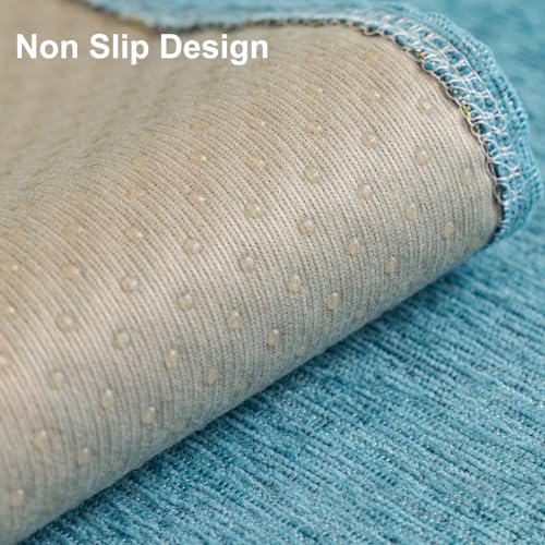 Aucrovee Chenille Boho Jacquard Couch Cover, Washable Sectional Sofa Covers for 3 Cushion Couch Sofa L Sharped Sofa, Non Slip Furniture Protector Slipcover (1 PCS 36"x82" Green) - Image 5