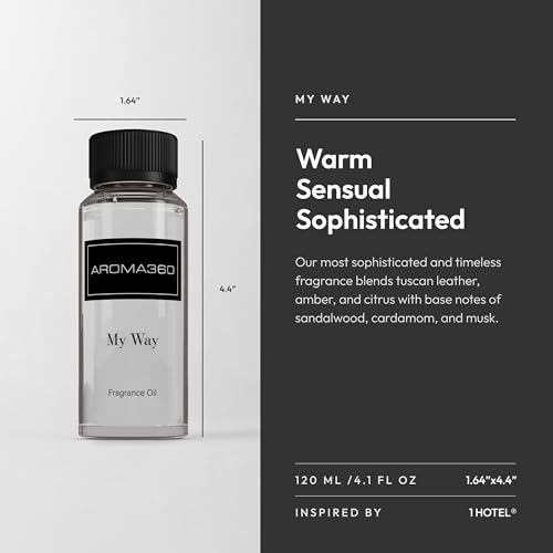 Aroma360 - My Way Fragrance Oil Blend | Hotel Inspired for Luxury Essential Oil Diffusers | Aromatherapy Scent Diffuser Oil | Lush Sandalwood, Warm Cedar, and Delicate Florals. - 120ML - Image 3