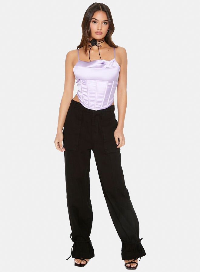 FOREVER 21 Cropped Satin Corset Cami - Image 2