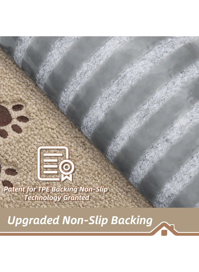 BEQHAUSE Stair Treads for Wooden Steps 28inX9in, Carpet Stair Treads Non-Slip Indoor, Soft Stair Runner for Kids Elders and Pets, Machine Washable, TPE Backing, 100% Polyester, 4pcs, Beige - Image 4