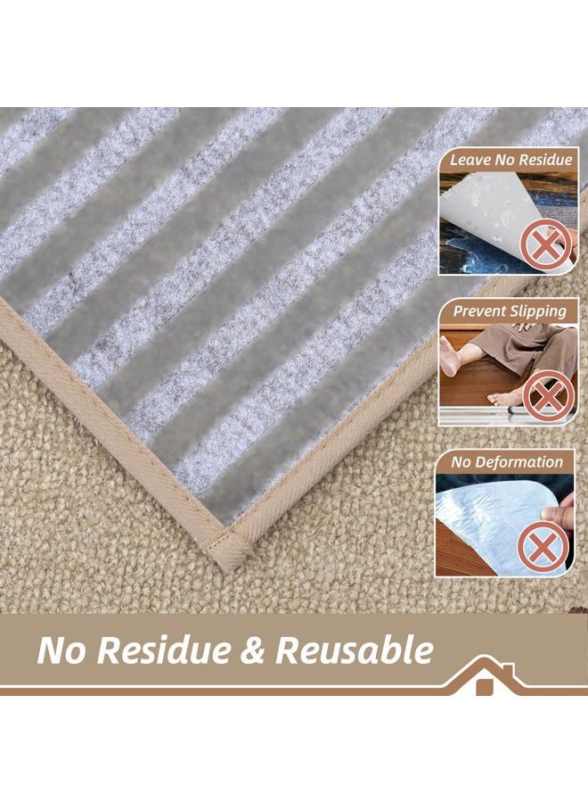 BEQHAUSE Stair Treads for Wooden Steps 28inX9in, Carpet Stair Treads Non-Slip Indoor, Soft Stair Runner for Kids Elders and Pets, Machine Washable, TPE Backing, 100% Polyester, 4pcs, Beige - Image 5