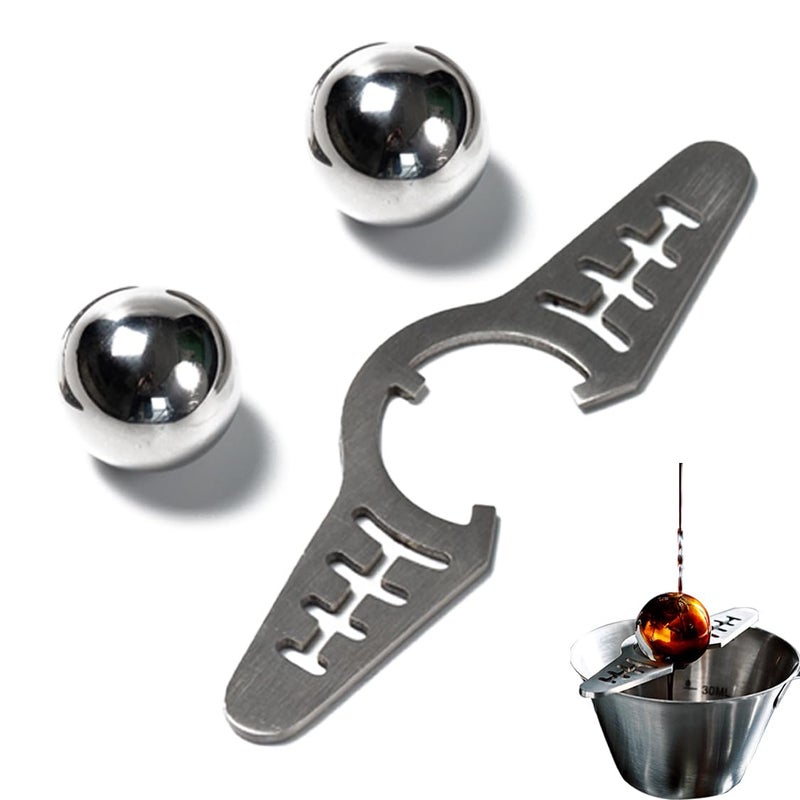 2pic Espresso Frozen Ball for Espresso Coffee Espresso Cooling Tool Stainless Steel Chiller BallIce Sphere Espresso Cooler NOT SOLID