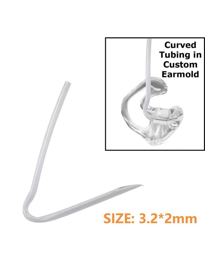 Jofi linkim 6 Pieces Hearing Aid Tubes Replacement Behind The Ear Earmold,Standard Prebent Tubing Size #13 with Cleaning Tool (3.2 * 2mm) - Image 2