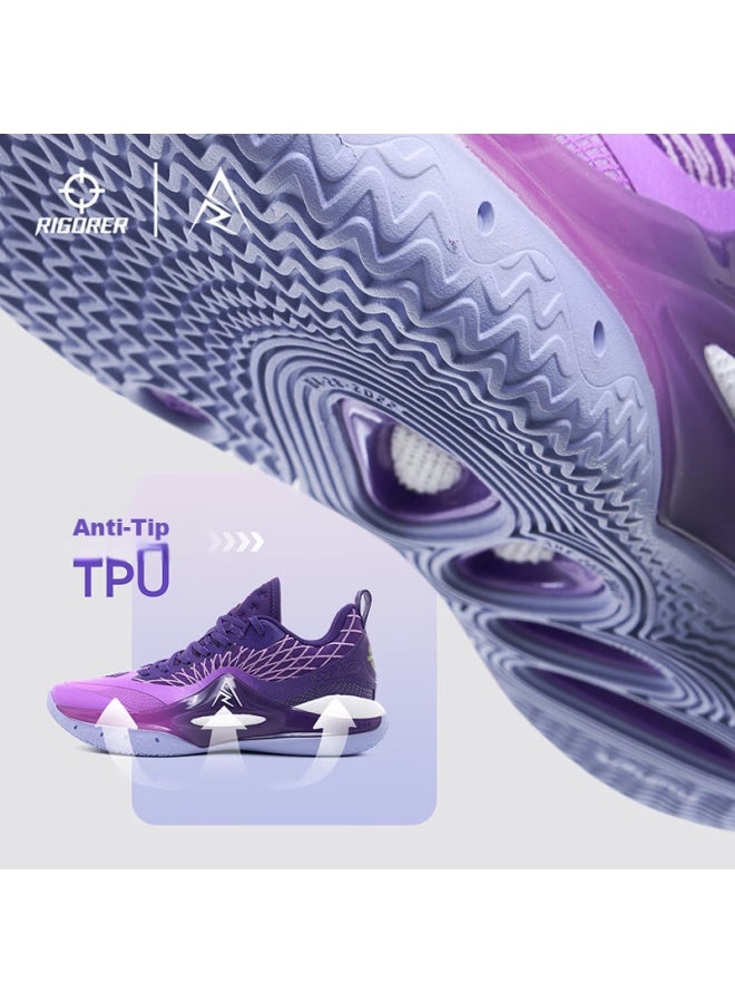 Rigorer [reeves 2nd Gen] Men's Basketball Shoes Low-cut Shock Absorption Rebound Court Performance Sports Compeion Shoes - Image 2