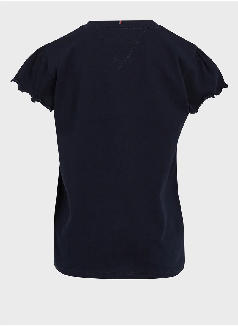 TOMMY HILFIGER Youth Flower Glitter T-Shirt
