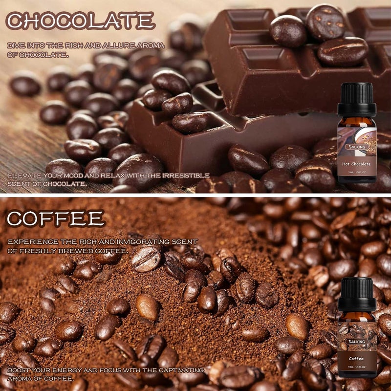 Coffee Shop Fragrance Oils Set, Premium Essential Oils Set for Diffuser, Scented Oil for Soap & Candle Making - Blueberry Pancakes, Coffee, Café Latte, Hot Chocolate, French Vanilla, Black Tea - Image 4