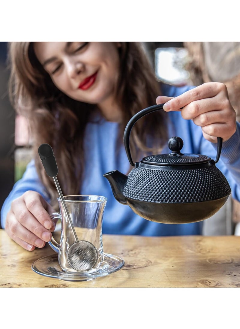 SYOSI - Long Handle Twisting Tea Ball, 2Pcs Premium Tea Infuser Filter for Loose Leaf Tea, Reusable Fine Mesh Tea Interval Diffuser Strainer for Cup and Teapot - Image 1