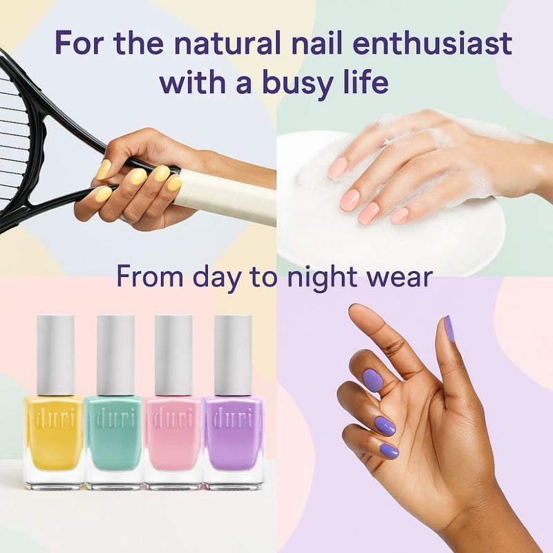 duri Nail Polish, 111S Sleeping Beauty Indigo, Pastel Lavender Purple, Full Coverage, Quick Drying, 0.45 Fl Oz - Image 4