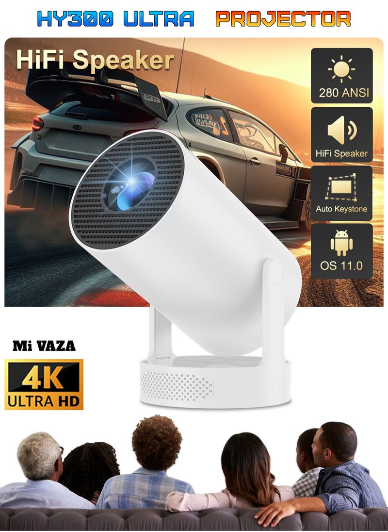 Mi VAZA Hi-Fi Speaker LCD Projector - Support HD 1080P/4K - 280 ANSI Lumen - Smart Projector with Wifi 6 and Bluetooth 5.0 - Android 11 - Portable Mobile Home Theater - Suitable for Games, Office, Movies  - Image 1