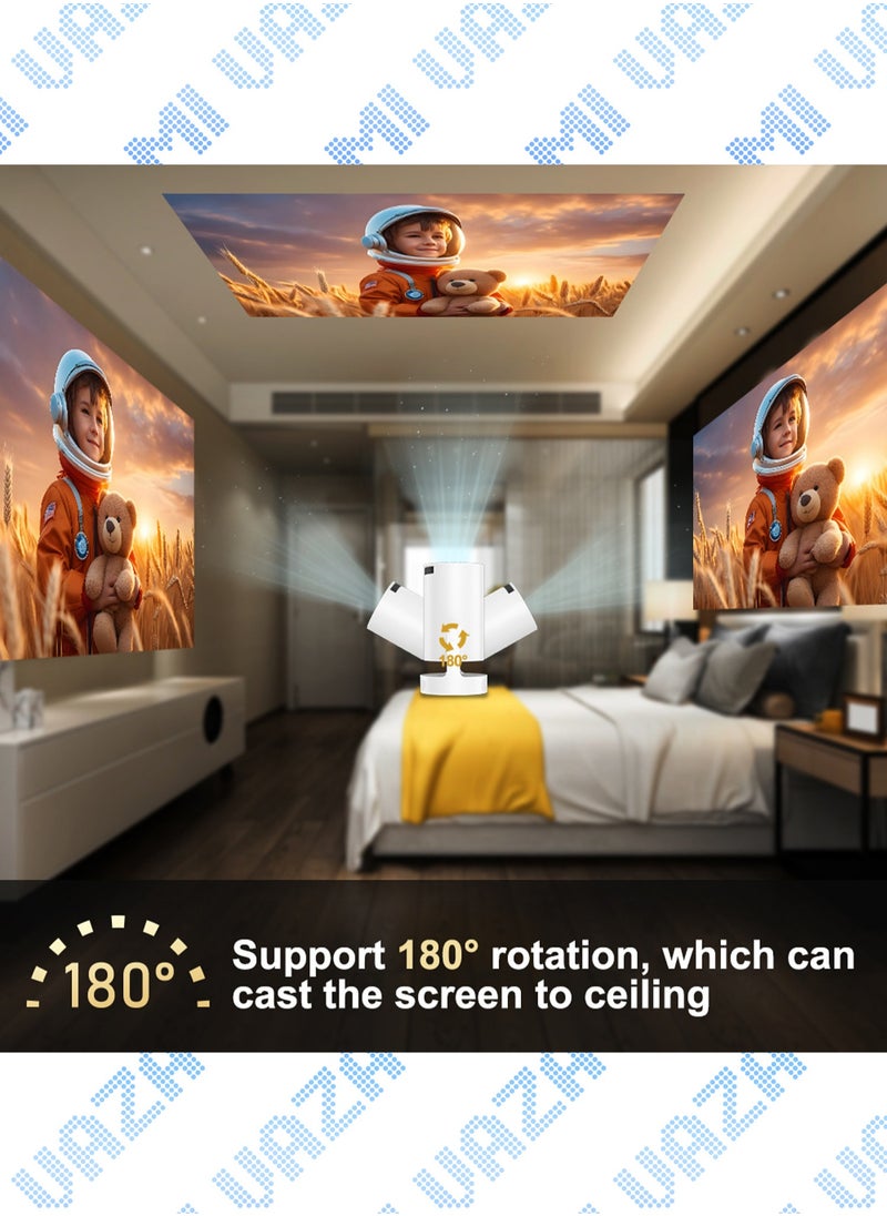 Mi VAZA - Hi-Fi Speaker LCD Projector - Support HD 1080P/4K - 280 ANSI Lumen - Smart Projector with Wifi 6 and Bluetooth 5.0 - Android 11 - Portable Mobile Home Theater - Suitable for Games, Office, Movies - Image 1