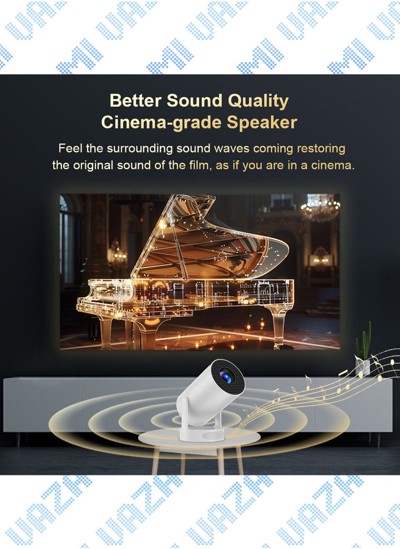 Mi VAZA - Hi-Fi Speaker LCD Projector - Support HD 1080P/4K - 280 ANSI Lumen - Smart Projector with Wifi 6 and Bluetooth 5.0 - Android 11 - Portable Mobile Home Theater - Suitable for Games, Office, Movies - Image 1