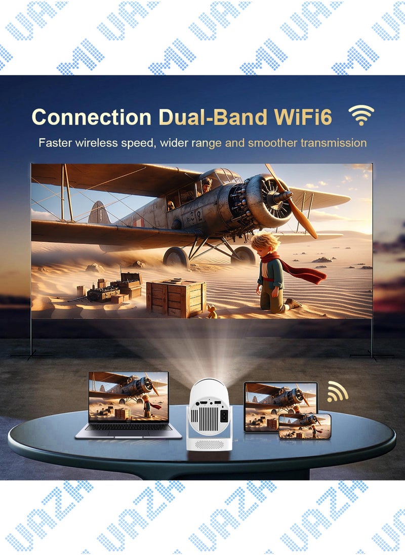 Mi VAZA - Hi-Fi Speaker LCD Projector - Support HD 1080P/4K - 280 ANSI Lumen - Smart Projector with Wifi 6 and Bluetooth 5.0 - Android 11 - Portable Mobile Home Theater - Suitable for Games, Office, Movies - Image 1