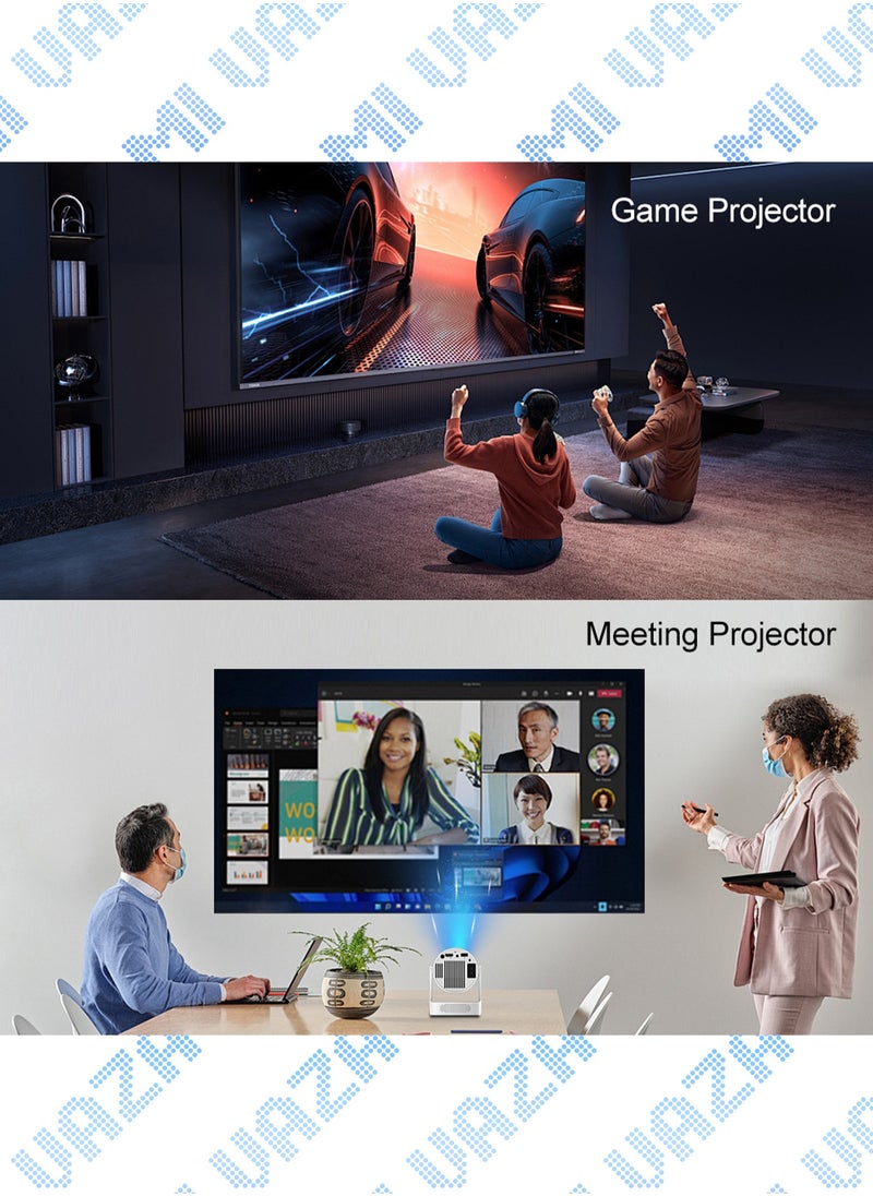 Mi VAZA - Hi-Fi Speaker LCD Projector - Support HD 1080P/4K - 280 ANSI Lumen - Smart Projector with Wifi 6 and Bluetooth 5.0 - Android 11 - Portable Mobile Home Theater - Suitable for Games, Office, Movies - Image 1