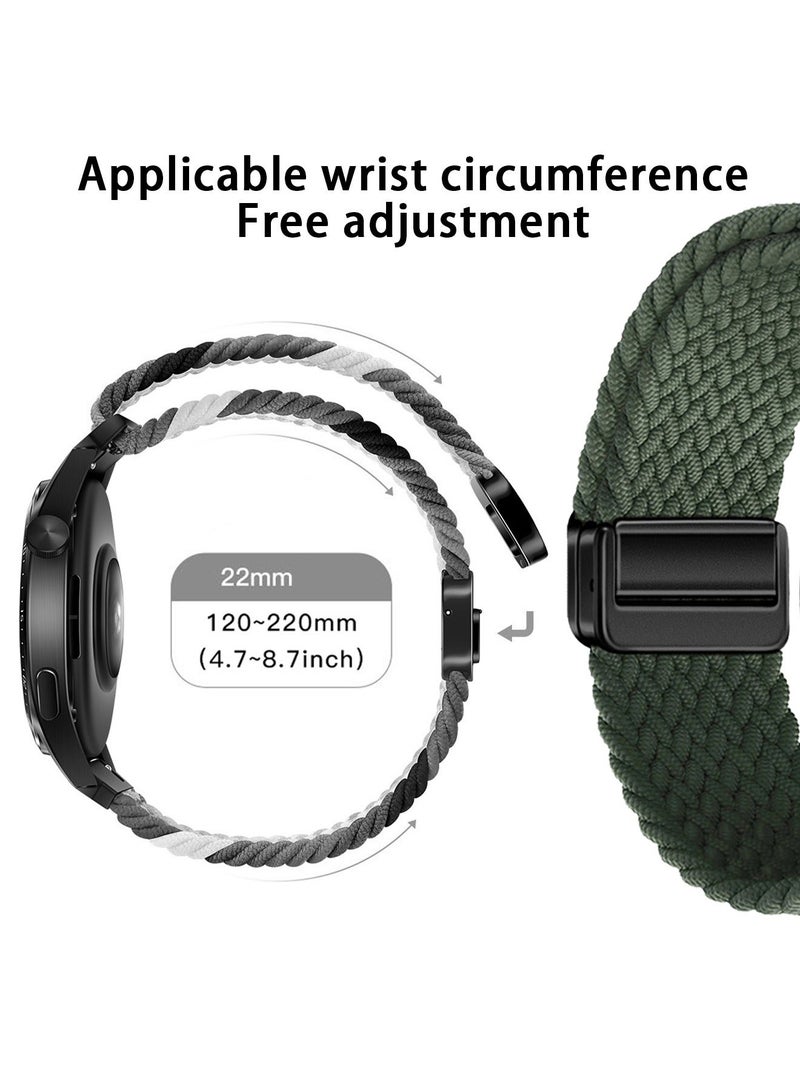X-level أحزمة ساعة نايلون مقاس 22 مم متوافقة مع ساعة هواوي GT 3 مقاس 46 مم/ساعة هواوي 4/GT4 مقاس 46 مم/GT2e مقاس 46 مم/GT2 مقاس 46 مم/كلاسيك، حزام نايلون رياضي قابل للتعديل للنساء والرجال - Image 5