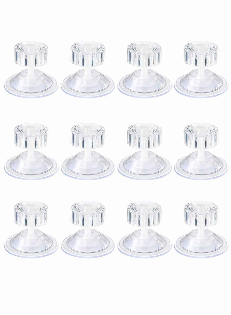 Y&D Nut Suction Cup, Clear Hand Tighten Adjustment Sucker Screw Hook, for Home Glass Table Top Cup 4.8 Cm / 1.78 Inch (12 Pieces)  - Image 1