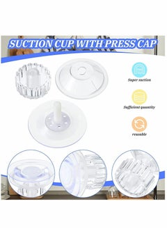 Y&D Nut Suction Cup, Clear Hand Tighten Adjustment Sucker Screw Hook, for Home Glass Table Top Cup 4.8 Cm / 1.78 Inch (12 Pieces)  - Image 3