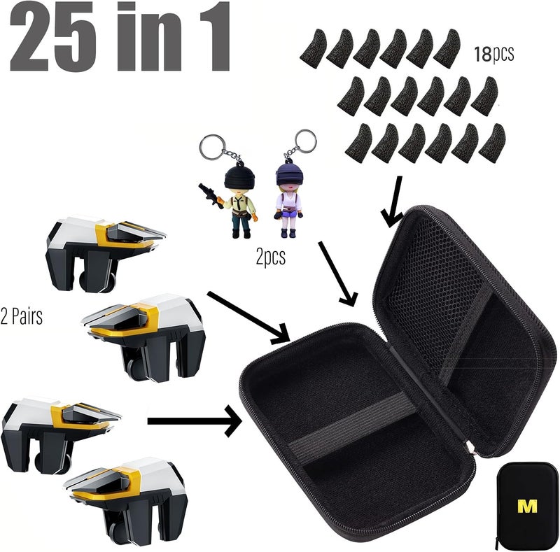 ميكيريني PUBG Mobile تطلق 25 في 1 كومبو، 4 أزرار تحكم للألعاب المحمولة لـ PUBG/Call of Duty، زر الهدف والطلاقة للهواتف iPhone وAndroid - Image 2