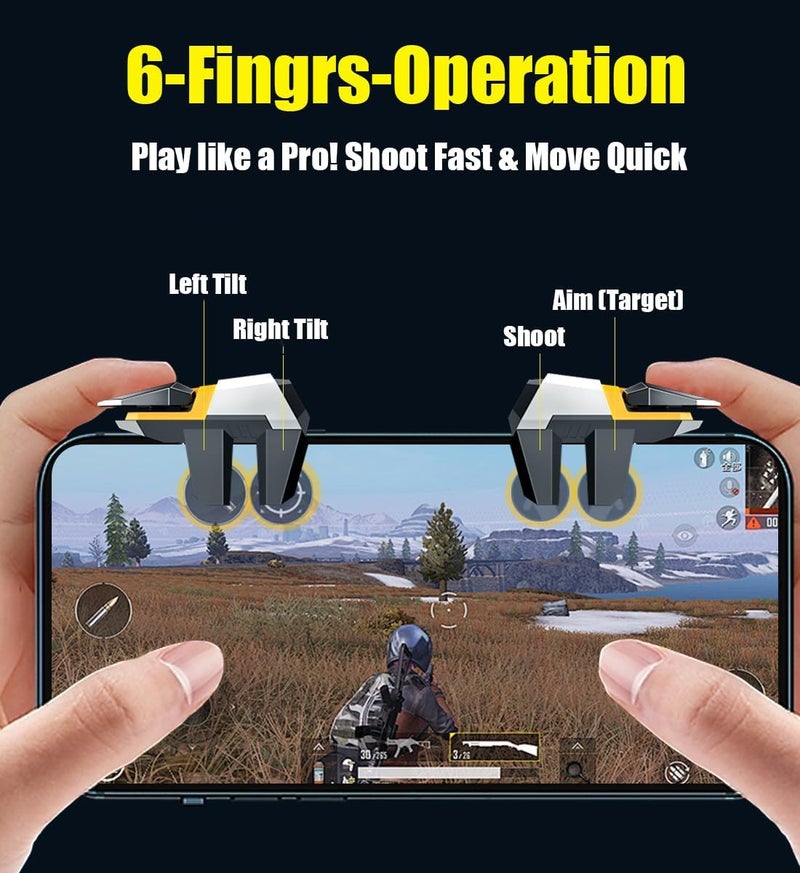 ميكيريني PUBG Mobile تطلق 25 في 1 كومبو، 4 أزرار تحكم للألعاب المحمولة لـ PUBG/Call of Duty، زر الهدف والطلاقة للهواتف iPhone وAndroid - Image 3