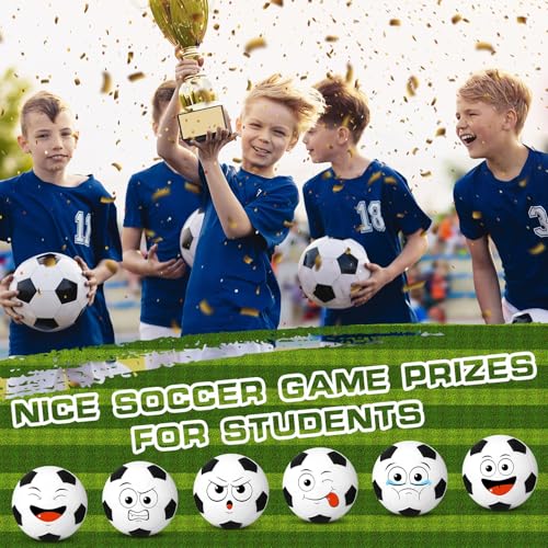 Arrowbash 12 Pcs Small Soccer Stress Balls 325 Mini Face Squeeze Foam Balls for Stress and Anxiety Relief and Sport Party Favors Birthday Gift Decoration - Image 5