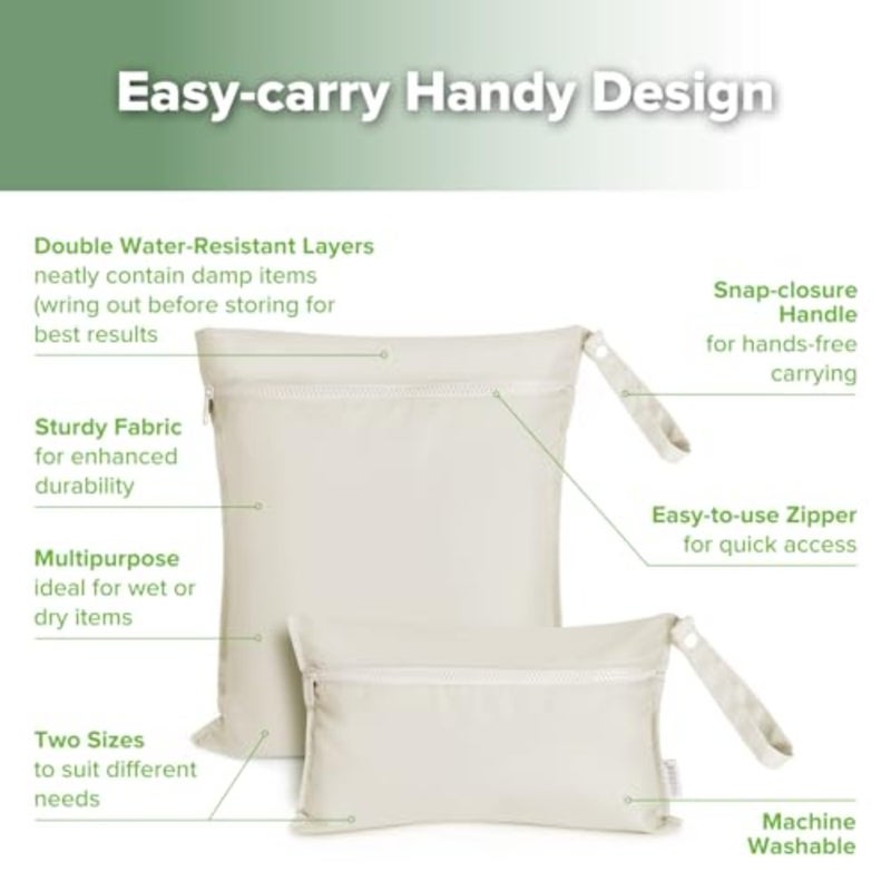 Waterproof Wet Bags for Baby Wet Dry Bags for Cloth Diaper, Swimsuit Travel, 1pc - Image 3