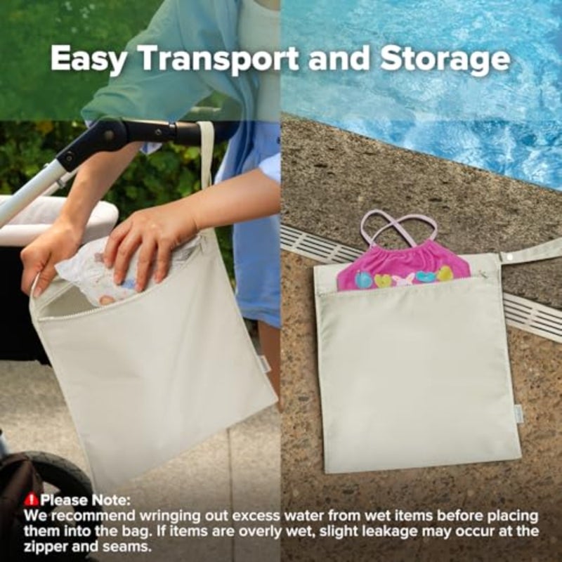 Waterproof Wet Bags for Baby Wet Dry Bags for Cloth Diaper, Swimsuit Travel, 1pc - Image 4