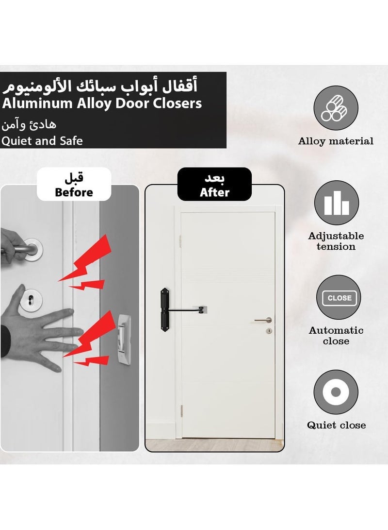 general Automatic Door Closer Commercial Safety Spring Door Closer - Heavy Duty Adjustable Gate Closer Fire Rated Automatic Stopper to Convert Hinged Doors to Quiet Self-Closing - Image 4