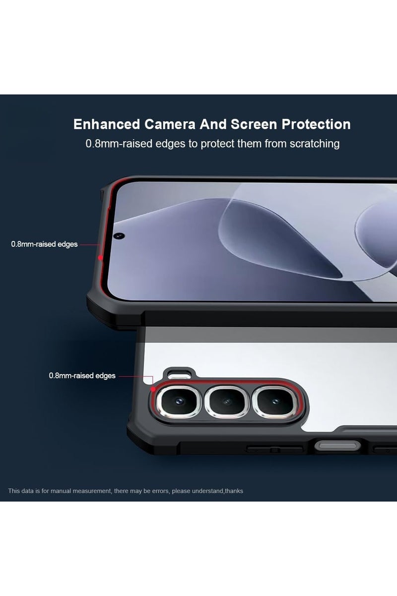 عام غطاء واقي شفاف متوافق مع هاتف Infinix Hot 60 Pro 4G - 【حماية Airbag】 هيكل خارجي شفاف مع حماية عدسة الكاميرا، مزيج PC+TPU، إطار مقاوم للصدمات وغطاء خلفي متين. - Image 3