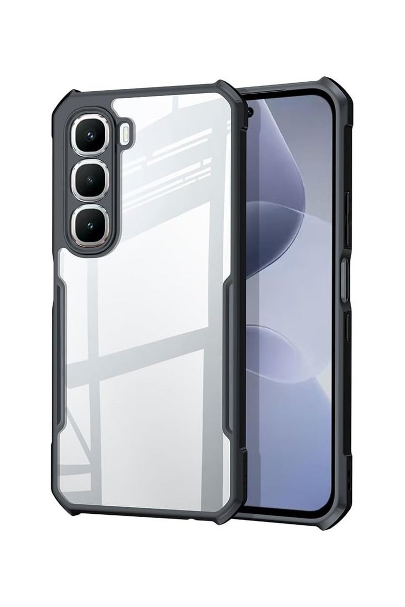 عام غطاء واقي شفاف متوافق مع هاتف Infinix Hot 60 Pro 4G - 【حماية Airbag】 هيكل خارجي شفاف مع حماية عدسة الكاميرا، مزيج PC+TPU، إطار مقاوم للصدمات وغطاء خلفي متين. - Image 1