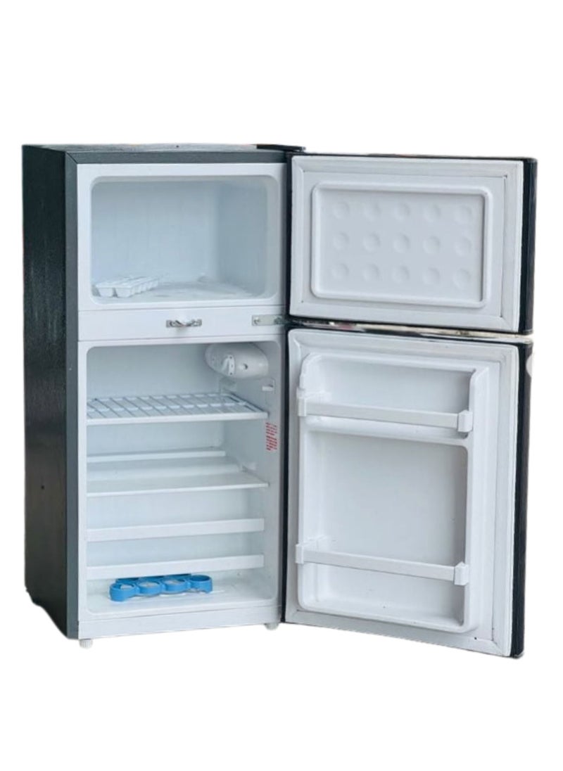 ICONA - Icona Mini Fridge, 90L Double Door Refrigerator Freezer with Heavy Duty Compressor, Lock & Key – Ideal for Home, Office, and Dorm Use - Image 1
