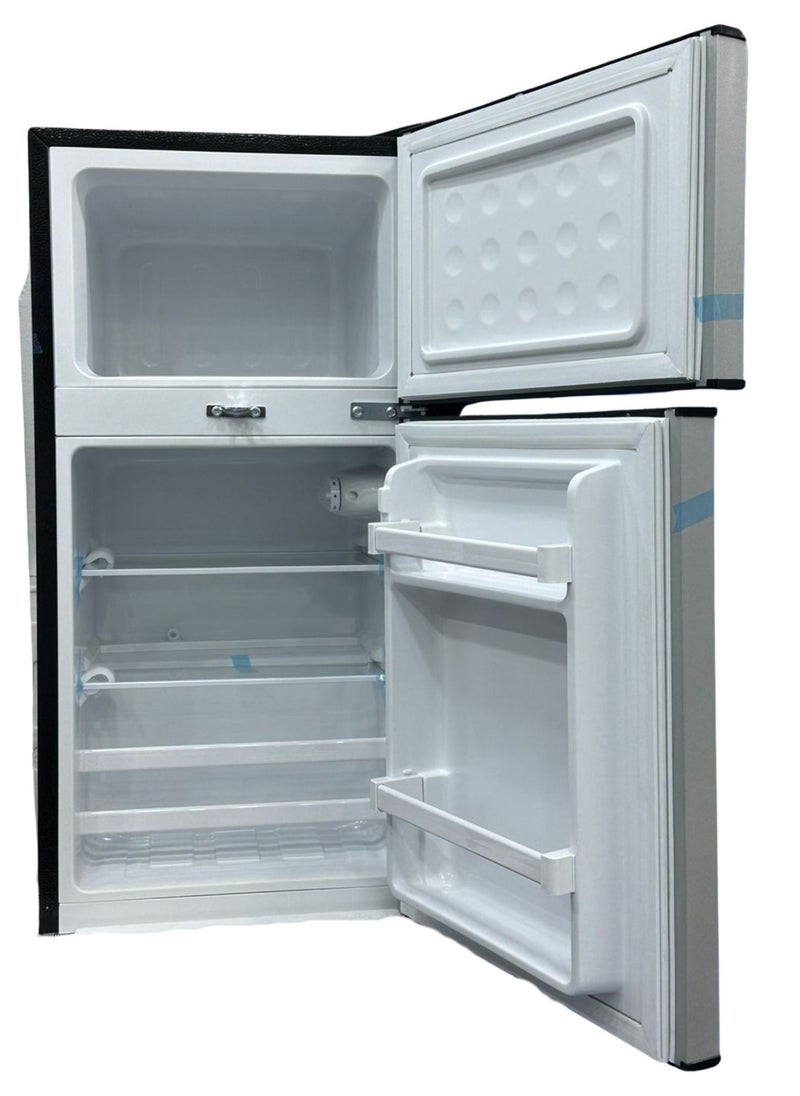 ICONA - Icona Mini Fridge, 90L Double Door Refrigerator Freezer with Heavy Duty Compressor, Lock & Key – Ideal for Home, Office, and Dorm Use - Image 1