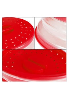 Y&D Microwave Splatter Cover Vented Collapsible Food With Easy Grip Handle, Dishwasher-Safe, BPA-Free Silicone & Plastic, 10.5" Round  - Image 3