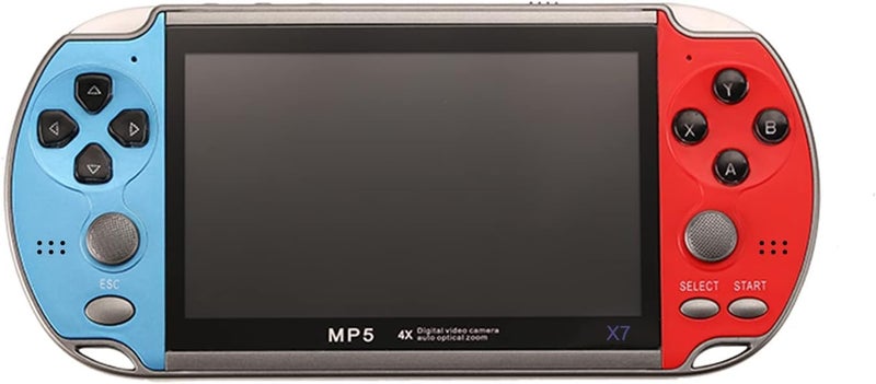 Derovan X7 Plus 4.3″ Retro Handheld Game Console – 8 GB Memory, 1,000+ Built-In Games, Dual Joysticks, MP5, TV Output, Rechargeable - Image 1