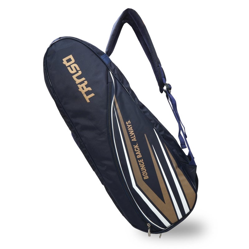 TANSO T-Blast Badminton Kit Bag | Spacious Racket Bag with Two Large Compartments and Separate Shoe Compartment | Front Zipper Pocket and Adjustable Straps - Image 5