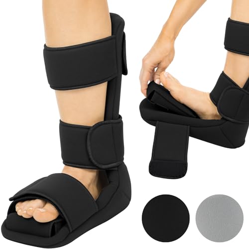 Vive Plantar Fasciitis Night Splint Plus Trigger Point Stretch Wedges Soft Leg Brace Support Orthopedic Sleeping Immobilizer Stretch Boot XLarge Mens 115125 Womens 12514 - Image 2