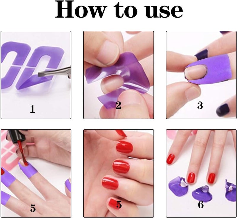 Nailwind NAILWINDNail Polish Protector Disposable Peel Off Sticker UShape Tape for Nail Art Painting Skin Barrier Spill Proof Sticker Nail Art Protector Cover 10 Sheets 100 Piece - Image 5