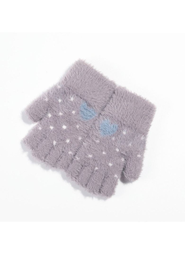 Golovejoy - Women's Warm Plush Windproof And Cold Proof Lovely Gloves - Image 1