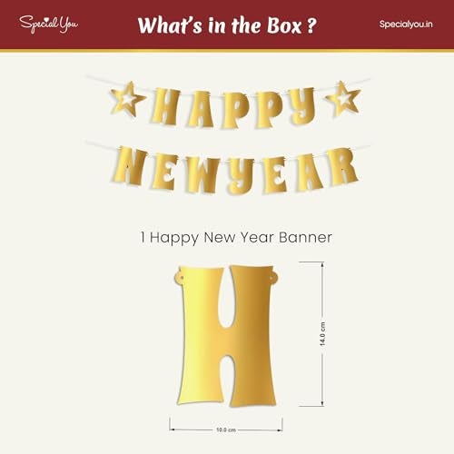 SpecialYou.in Special You Happy New Year Wall Hanging, Happy New Year Banner, New Year Party Decorations - Image 3