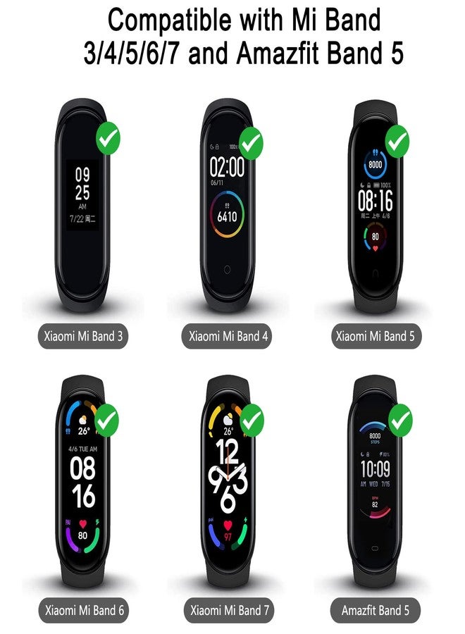 Meliya 2 Pack Nylon Bands for Xiaomi Mi Band 7/6/5/4/3 Bands, Soft Braided Nylon Solo Sport Replacement Straps for Xiaomi Mi Band 7/6/5/4/3 Fitness Tracker (Black+Gray) - Image 2