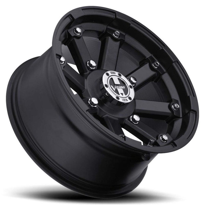 Vision Lock Out 14 Matte Black Wheel / Rim 4x115 with a 2.5mm Offset and a 80 Hub Bore. Partnumber 393-147115MB4 - Image 5