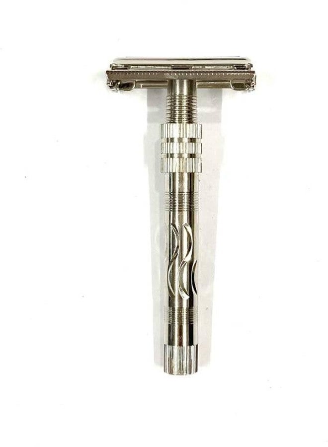 Loyalmart Double Edge Brass Smooth Safety Shaving Razor With Butterfly open Mechanism & Premium Wooden Shaving Brush Combo - HR3 - Image 5
