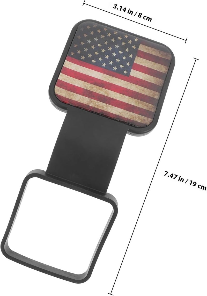 Garneck 2 Inch Trailer Hitch Cover Dust Plug, American Flag Red Receiver Tube Plug, Protective Tow Hitch Cover for Car Trailer Towing Accessories - Image 2