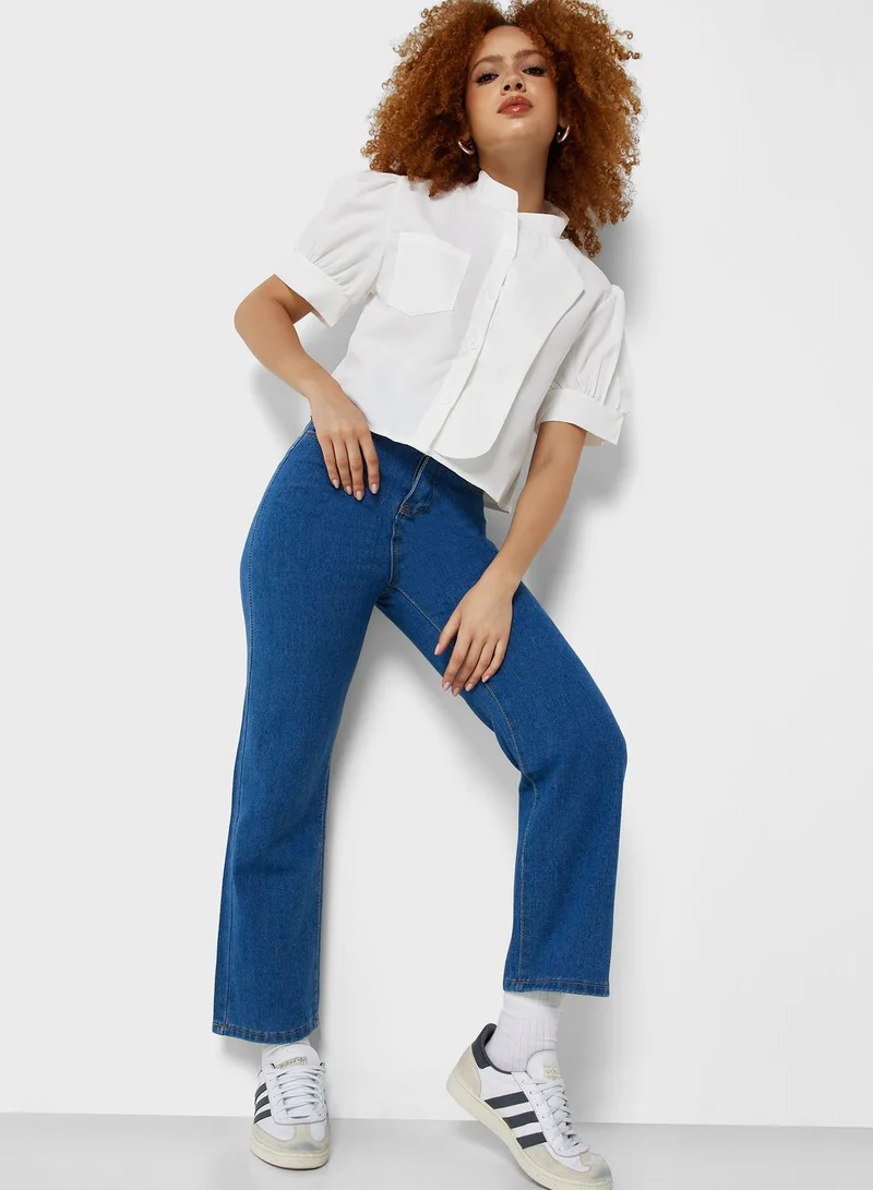 Ginger Puff Sleeve Detail Shirt