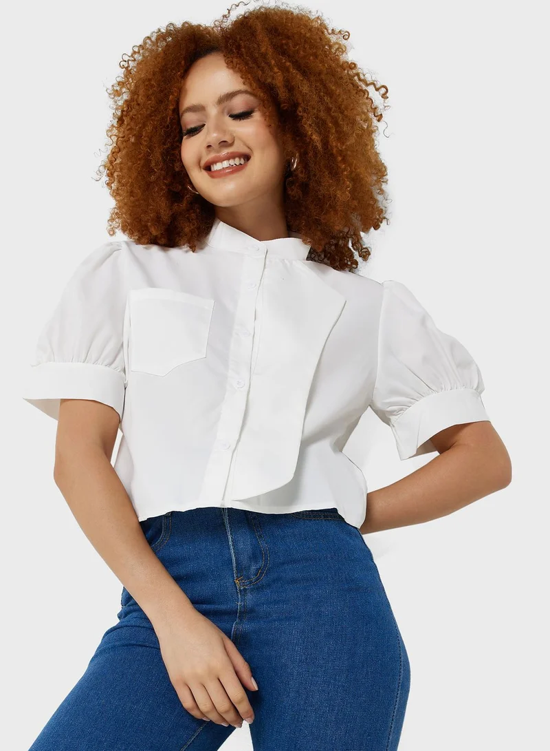 Ginger Puff Sleeve Detail Shirt