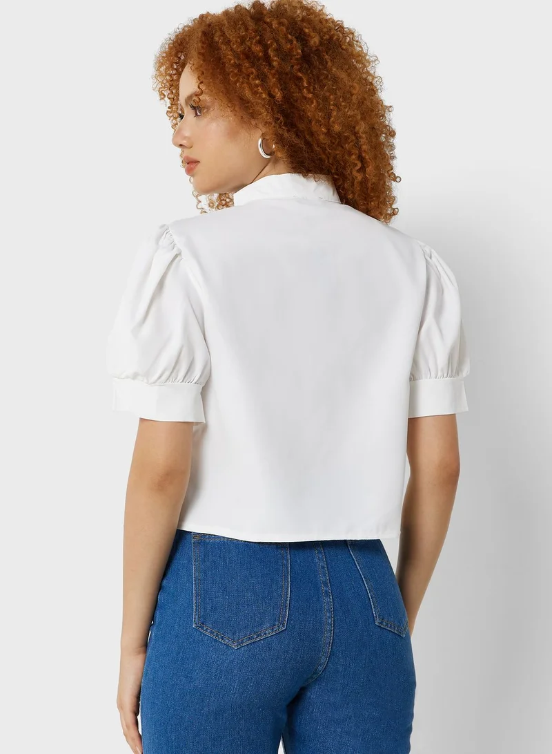Ginger Puff Sleeve Detail Shirt